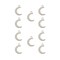 Sweet & Petite Charms, 7.5 x 9.5mm Crescent Moon Silver 10pcs